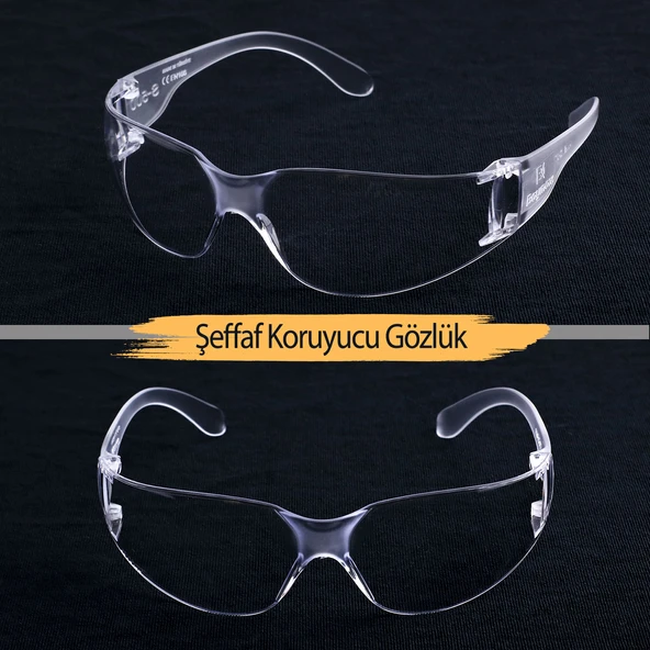 İş Güvenlik Güvenliği Gözlüğü Koruyucu Deney Laboratuvar Gözlük S500 Dinamik Şeffaf Ürünleri ürün görseli 1