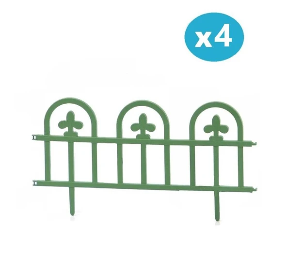 Omnipazar SY-5992 Estate Plastik Bahçe Çiti 60x32 cm 4'lü Set ürün görseli 1