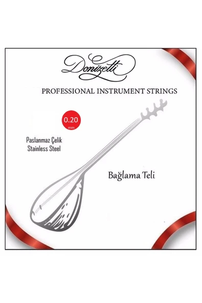 Uzun Sap Bağlama  Saz Teli  Takımı Paslanmaz 0.20 mm ürün görseli 1
