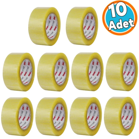 Koli Bandı 45 mm x 100 Mt Şeffaf Güçlü Yapışkanlı Kopmayan Bant 10 Adet ürün görseli 1