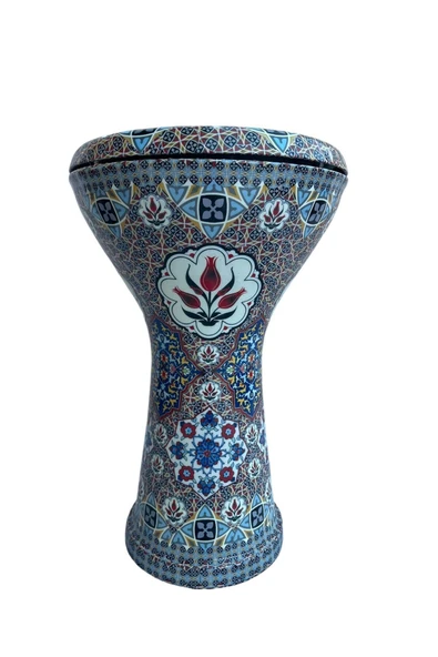 Profesyoneller Için Döküm Mısır Darbuka Ağırlık 3 Kg Iznik Çinisi Işlemeli ürün görseli 1