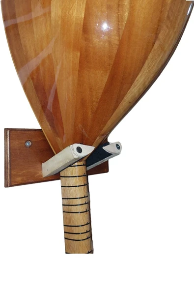 Sağlam Ahşap Bağlama Saz Cura Duvar Askısı Standı Ceviz - Koleksiyonculara Ozel ürün görseli 1