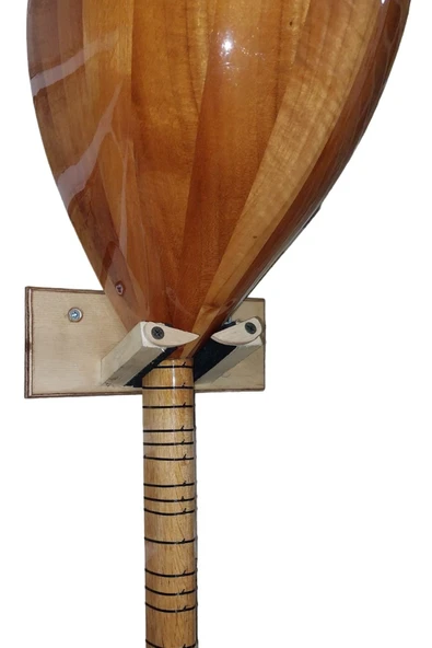 Naturel Ahşap Bağlama Saz Cura Duvar Askısı Standı Ceviz - Koleksiyonculara Ozel Saglam Ekonomik ürün görseli 1