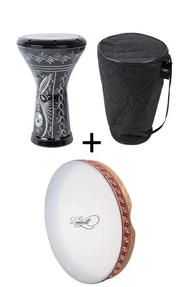 Ritim Ustalarına Özel Bendir 42 Cm Ve Islemeli Mısır Darbuka Kılıf - Kargo Fiyat Avantajlı Ürün ürün görseli 1