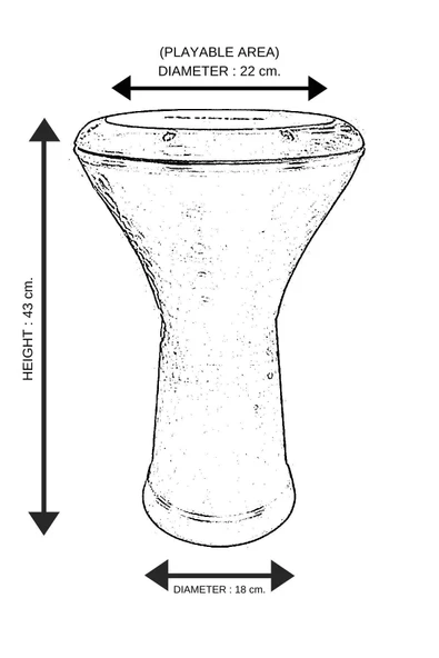 Darbuka - Mısır Darbuka Siyah - Kılıf Hediyeli - Resim 4