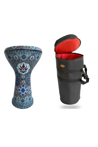 Profesyoneller Için Döküm Mısır Darbuka – 3 Kg, Iznik Çinisi Işlemeli - Gigbag Çanta Hediyeli ürün görseli 1