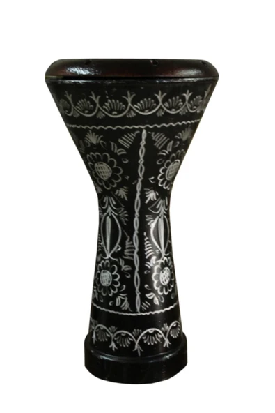 Döküm Erzincan Işlemeli Darbuka Siyah Kılıf Hediye ürün görseli 1