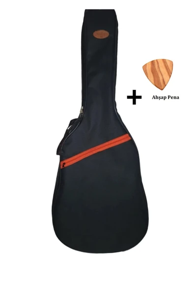 Akustik Gitar Kılıfı Profesyonel Su Gecirmez 10 Mm Pedli Soft Case - Ahşap Pena Hediye ürün görseli 1