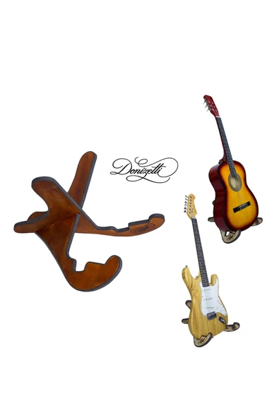 Gitaristlerin Tercihi - Klasik - Akustik - Elektro Elektrik Uyumlu Ahşap Gitar Standı ürün görseli 1