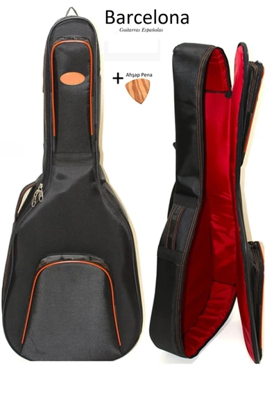 Barcelona Lc-3900 Klasik Gitar Kılıfı Taşıma Çantası Gigbag Soft Case Ahsap Pena Hediye ürün görseli 1
