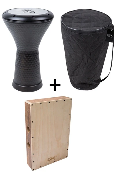 Siyah Mısır Darbuka + Seyahat Kajon Cajon ürün görseli 1