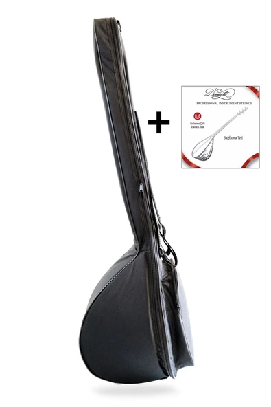 Ultra Koruma Su Geçirmez Gigbag Soft Case Uzun Sap Bağlama Saz Kılıfı 1 Takım Tel Hediye ürün görseli 1