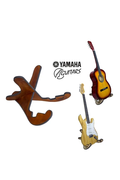 Gitaristlerin Tercihi - Klasik - Akustik -elektrik - Elektro Uyumlu Ahşap Gitar Standı ürün görseli 1