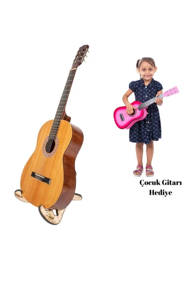 Klasik Gitar 4/4 Tam Boy Dnz375 - Stand - Çocuk Gitarı - Kılıf Hediyeli ürün görseli 1