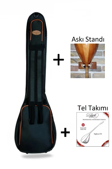 Ultra Korumalı Bağlama Saz Kılıfı Taşıma Çantası Gigbag + Duvar Askı Standı - 1 Takım Tel Hediye ürün görseli 1