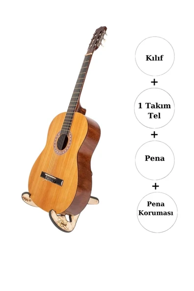 Klasik Gitar Dnz375 - 1 Takım Tel - Pena - Kılıf Hediyeli ürün görseli 1