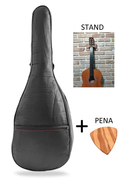 Akustik Gitar Kılıfı Çantası - Duvar Askı Standı - Ahşap Pena  Hediye ürün görseli 1