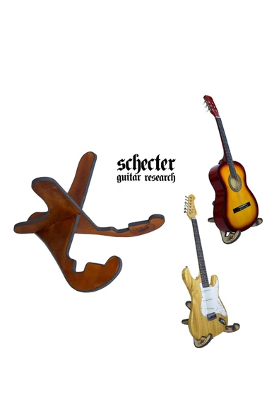 Gitaristlerin Tercihi Schecter - Klasik - Akustik - Elektro Uyumlu Ahşap Gitar Standı Donizetti ürün görseli 1