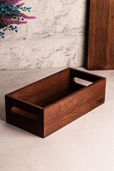 Snippy Bready - Ekmek Sepeti Kulplu Ekmeklik Sandık Kutusu 24,5 x 12 x 7cm ürün görseli 1