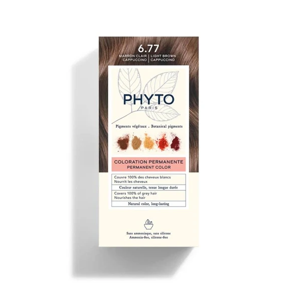 Phyto Color Bitkisel Saç Boyası - 6.77 Cappuccino Kahve ürün görseli 1