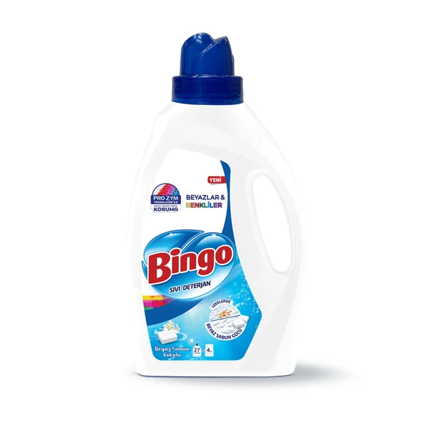 BİNGO SIVI DETERJAN BEYAZLAR&RENKLİLER BEYAZ SABUN 1755 ML ürün görseli 1