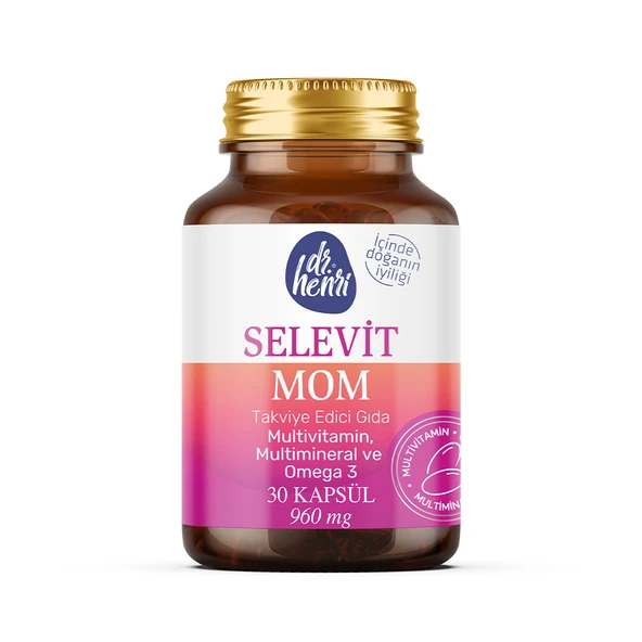 Selevit Mom 30 Kapsül Omega-3, Multivitamin ve Multimineral İçeren Takviye Edici Gıda ürün görseli 1