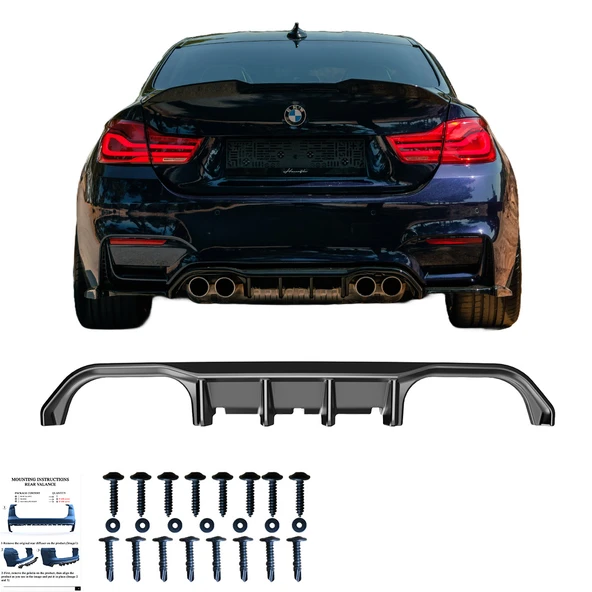 BMW M4 F82 2014-2021 Arka Difüzör ürün görseli 1