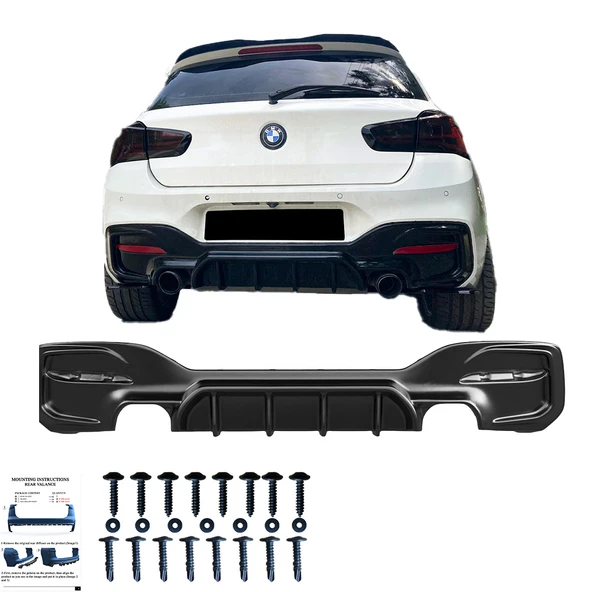 BMW 1 Series F20 / F21 M-Power Makyajlı 2015-2019 Arka Difüzör ürün görseli 1