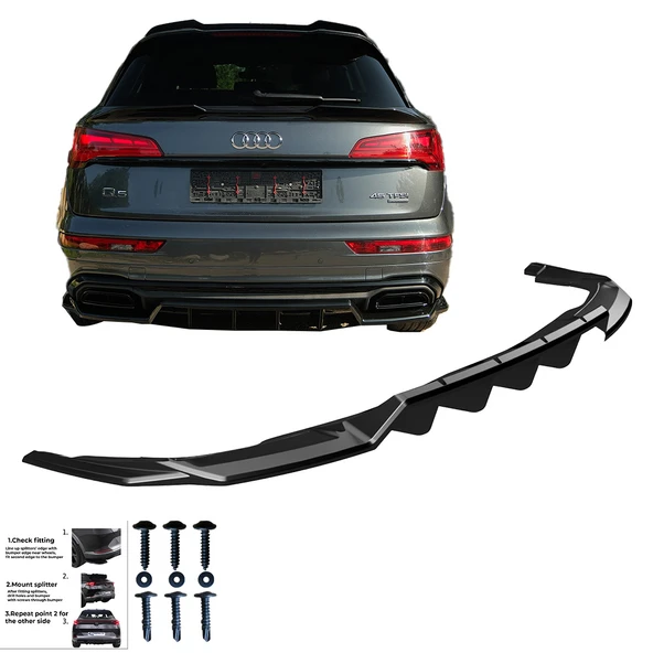 AUDI Q5 S-Line SUV Mk2 Makyajlı 2020-2024 Arka Orta Difüzör (2 Pcs) ürün görseli 1