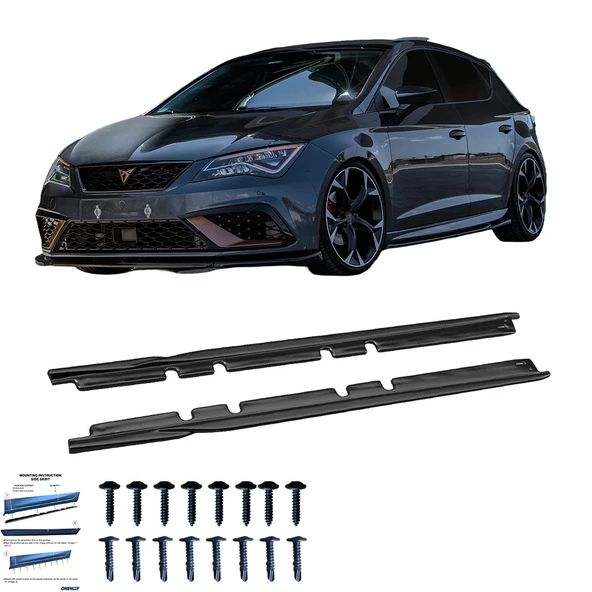 SEAT Leon FR 2012-2019 Marşpiyel Altı Lip / SEAT Leon Cupra 2012-2019 Marşpiyel Altı Lip / SEAT Leon 2012-2019 Marşpiyel Altı Lip Version 2 (189 Cm) (2 Pcs) ürün görseli 1