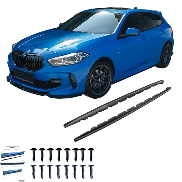 BMW 1 Series F40 M-Pack 2019-2024 Marşpiyel Altı Lip / BMW 1 Series F40 M135i 2019-2024 Marşpiyel Altı Lip (2 Pcs) ürün görseli 1
