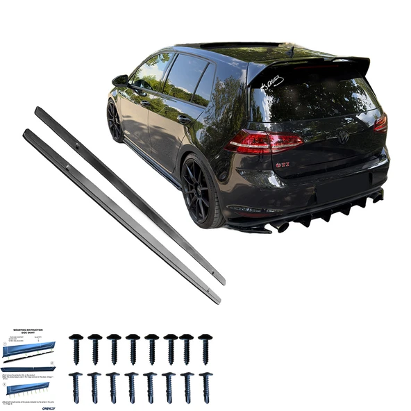 VW Golf Mk7 GTI 2013-2016 Marşpiyel Altı Lip (2 Pcs) ürün görseli 1