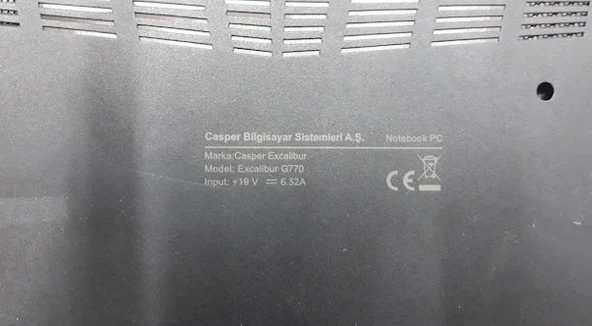 CASPER G770 ALT Kasası Siyah - Resim 3
