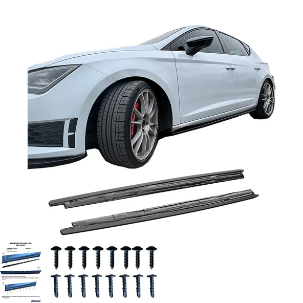 SEAT Leon FR 2012-2019 Marşpiyel Altı Lip / SEAT Leon Cupra 2012-2019 Marşpiyel Altı Lip / SEAT Leon 2012-2019 Marşpiyel Altı Lip (2 Pcs) ürün görseli 1