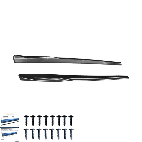 AUDI S3 8V Sedan-Cabrio 2013-2016 Marşpiyel Altı Lip / AUDI S3 8V Makyajlı Sedan-Cabrio 2016-2020 Marşpiyel Altı Lip (2 Pcs) ürün görseli 1