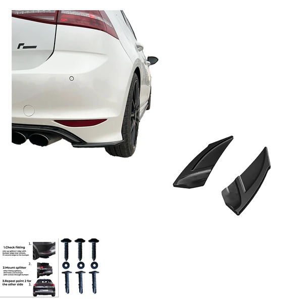 VW Golf Mk7 R 2013-2016 Sağ Sol Flap 2 Parça - Resim 3