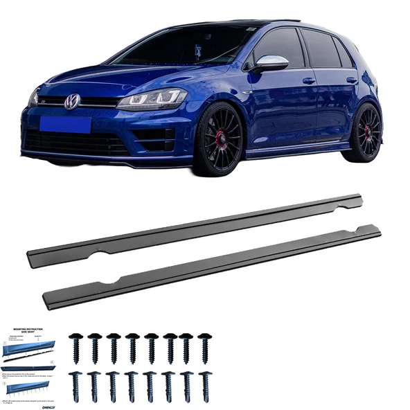 VW Golf Mk7 R 2013-2016 Marşpiyel Altı Lip 2 Parça ürün görseli 1