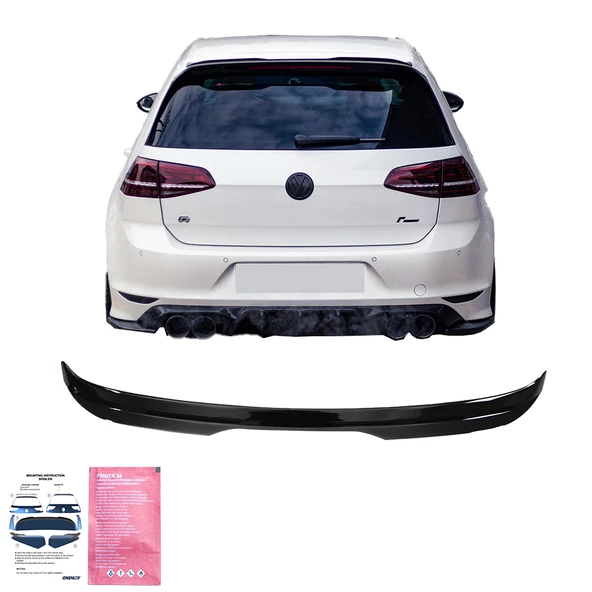 VW Golf Mk7 GTI R R-Line 2013-2016 Spoiler VW Golf Mk7.5 GTI R R-Line 2017-2020 Spoiler Version 2 ürün görseli 1