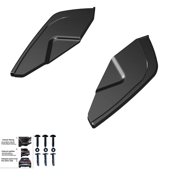 VW Golf MK8 GTI R-Line 2020 2024 Sağ Sol Flap 2 Parça Uyumluluk RV21.027 VW Golf MK8 Makyajlı GTI R-Line 2024 ve Üzeri Sağ Sol Flap 2 Parça Uyumluluk RV21.027 ürün görseli 1