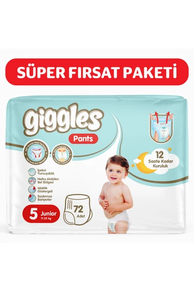 Pants Külotlu Bebek Bezi 5 Numara Junior 72 Adet ürün görseli 1