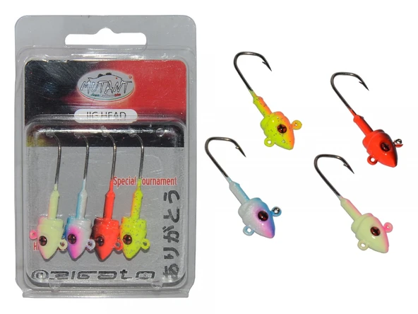 Captain 6412 Jig Head Rigato Body 4'lü Mix Set Çift Yönlü Jig Head 7 gr Silikon Yem İğnesi ürün görseli 1