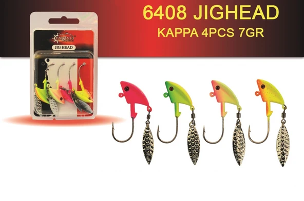 Captain Jig Head Kappa 4'lü Mix Set Kaşıklı Jig Head 6408 7 gr  - 4 Adet 7 Gram Jig Silikon Yem Iğnesi Zoka Jig İğnesi ürün görseli 1
