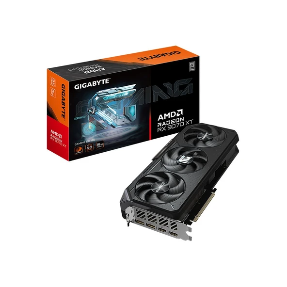 GIGABYTE Radeon RX 9070 XT GAMING OC 16GB RGB Lighting 256Bit AMD Ekran Kartı-GV-R9070XTGAMING OC ürün görseli 1