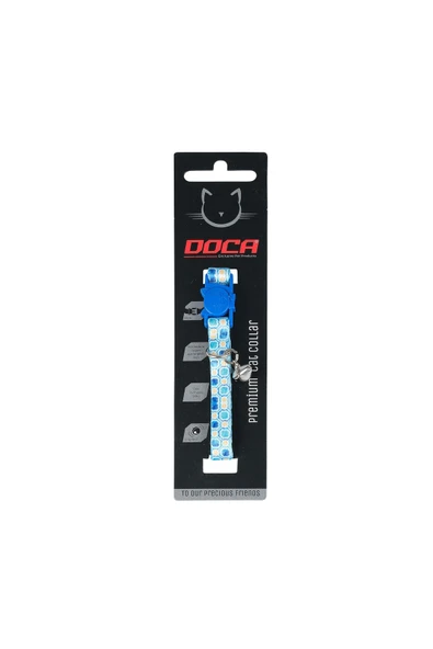 DOCA  Premium Safety Click Kedi Boyun Tasması Aqua ürün görseli 1
