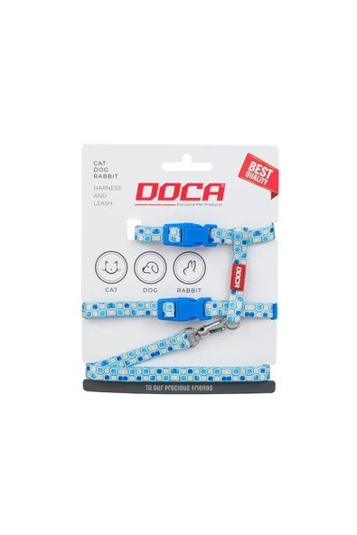 DOCA  Premium Aqua Kedi Köpek ve Tavşan Göğüs Tasması ürün görseli 1