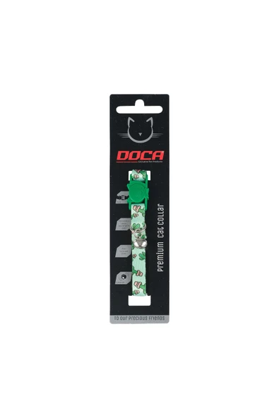 DOCA  Premium Safety Click Kedi Boyun Tasması Cactus ürün görseli 1