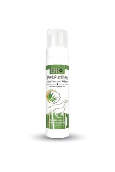 Bio Pet  Active Pet Active Aloe Vera Ve Buğday Özlü Kuru Yıkama Köpük Şampuanı 200 ml ürün görseli 1