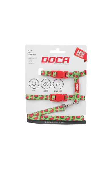 DOCA  Premium Watermelon Kedi Köpek ve Tavşan Göğüs Tasması ürün görseli 1