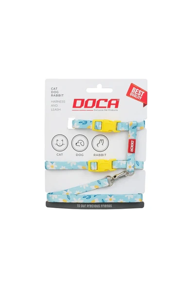 DOCA  Premium Daisy Kedi Köpek ve Tavşan Göğüs Tasması ürün görseli 1