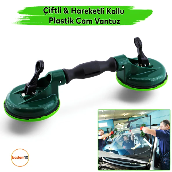 Çiftli Vantuz Cam Vakumlu Fayans Ahşap Tutucu Taşıma Araba Kaporta Göcük Çektirme 2'li Plastik ürün görseli 1